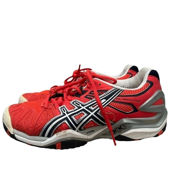 Asics Gel Resolution 5 Lace Up Athletic Running Sneakers 6 - Picture 2 of 9